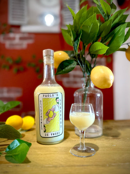 A picture of bottle of crema di limoncello by Paolo's Liqueurs